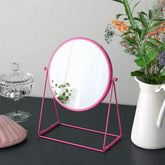 IKEA LASSBYN Table Mirror, Turnable Mirror For Home, Decoration, Easy to Turn, Magnifying Mirror Glass Pink 17 cm